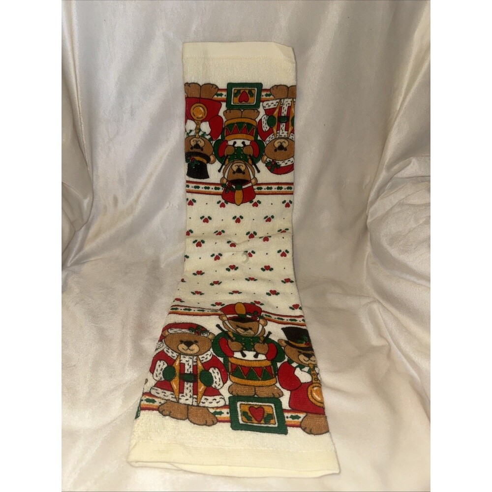 Royal Terry B & D Kitchen Tea Towel Christmas Bear Family Design